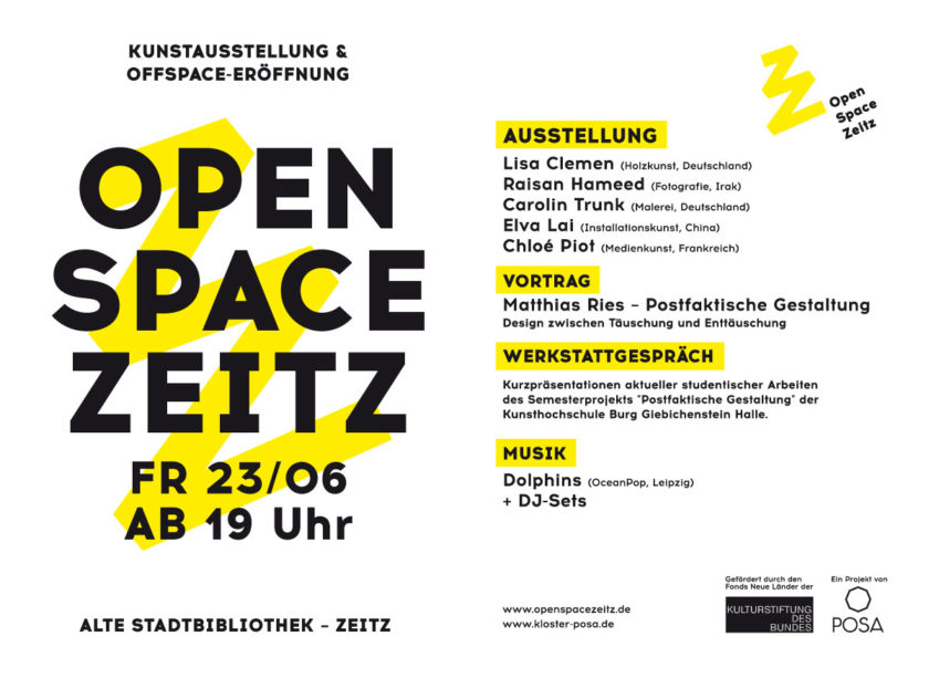 Flyer Eröffnung Offspace